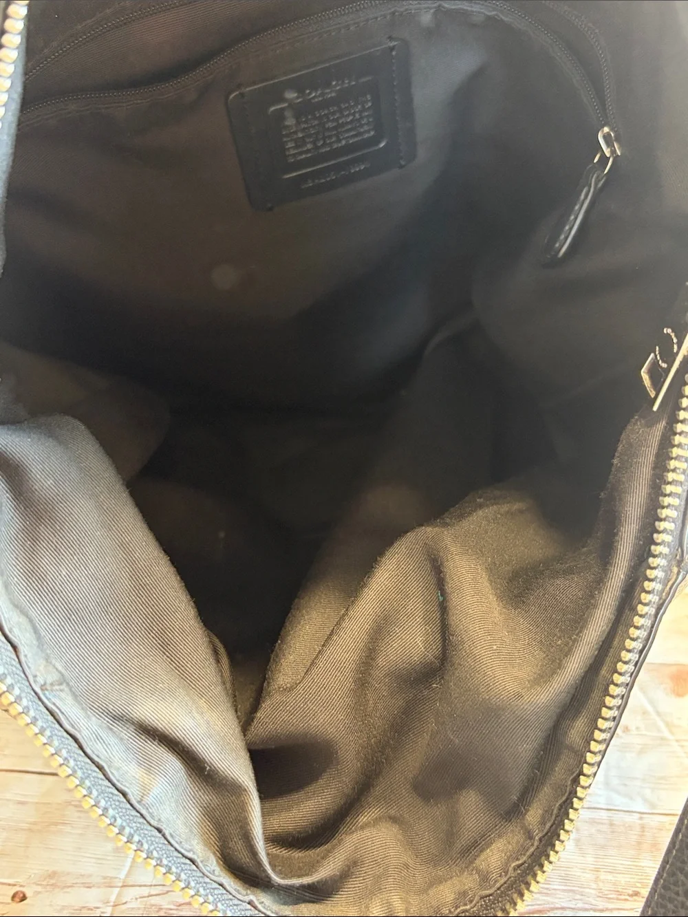 Coach Black Pebbled Leather Hobo Shoulder Bag with Silver Hardware